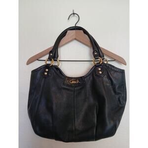 Coach Black Leather Satchel (Shoulder Purse)